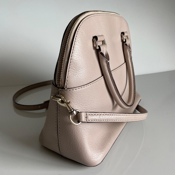Kate Spade Sadie Taupe Dome Shaped Satchel Crossbody Purse - Picture 4 of 14